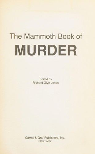 Cover of The Mammoth book of murder