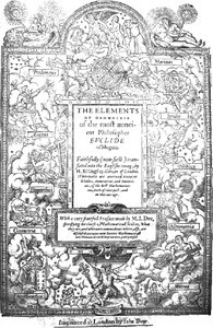 Cover of The mathematicall praeface to the Elements of geometrie of Euclid of Megara (1570)