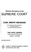 Cover of Historic decisions of the Supreme Court