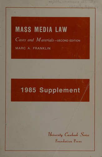 Cover of Mass Media Law