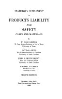 Cover of Products Liability and Safety, Cases and Materials