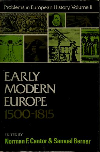 Cover of Early modern Europe