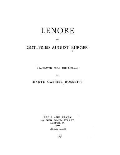 Cover of Lenore