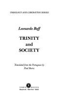 Cover of Trinity and society