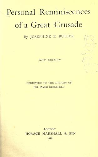 Cover of Personal reminiscences of a great crusade