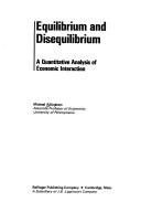 Cover of Equilibrium and disequilibrium