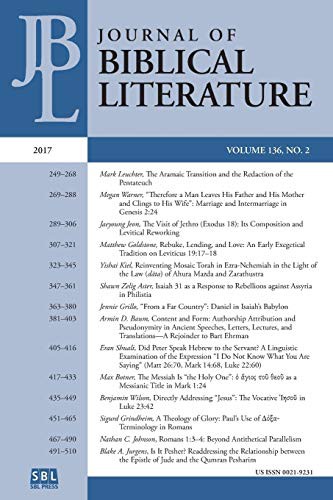 Cover of Journal of Biblical Literature 136.2