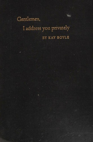 Cover of Gentlemen, I address you privately