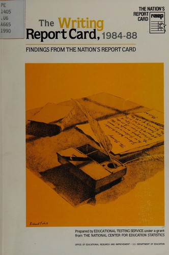 Cover of Writing Report Card 1984-88 Findings from the Nations Report Card/19-W-01 (The Nation's report card)