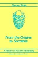 Cover of From the Origins to Socrates