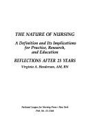 Cover of The nature of nursing
