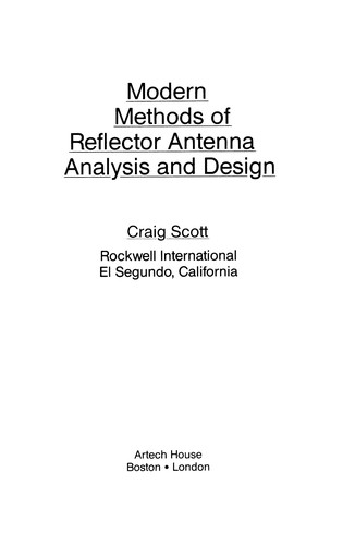 Cover of Modern methods of reflector antenna analysis and design
