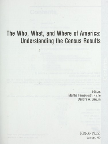Cover of The who, what, and where of America