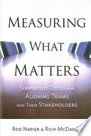 Cover of Measuring what Matters