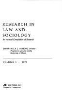 Cover of Research in Law and Sociology