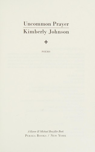 Cover of Uncommon Prayer