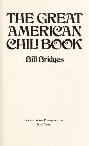 Cover of The great American chili book