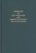 Cover of Abstracts of old Ninety-six & Abbeville Districts wills & bonds
