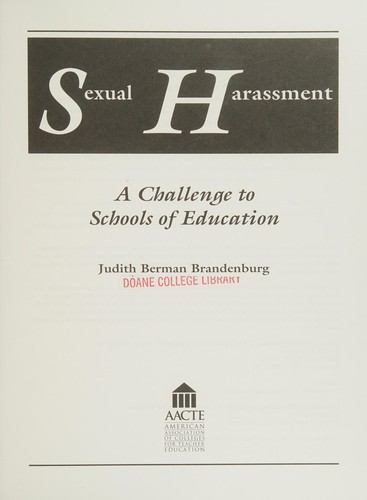 Cover of Sexual harassment