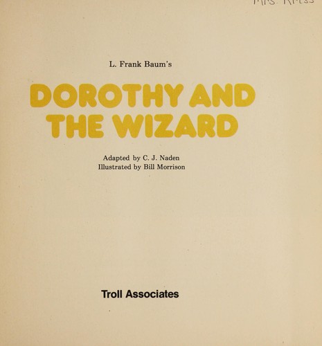 Cover of L. Frank Baum's Dorothy and the Wizard