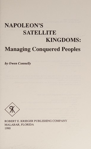 Cover of Napoleon's satellite kingdoms managing conquered peoples