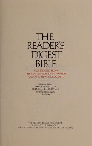 Cover of The Reader's Digest Bible