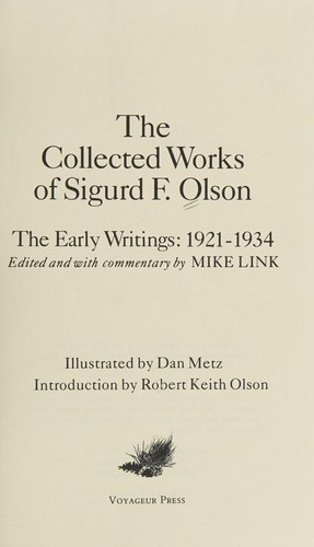 Cover of The collected works of Sigurd F. Olson
