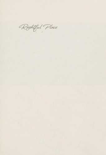 Cover of Rightful place