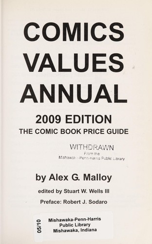 Cover of Comics values annual 2009 edition
