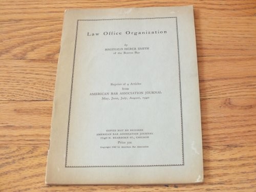 Cover of Law office organization