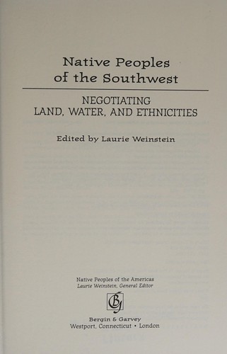 Cover of Native peoples of the Southwest