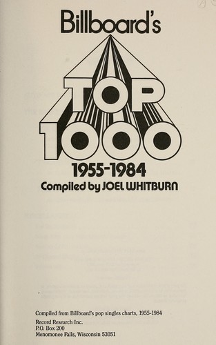 Cover of Billboard's top 1000, 1955-1984