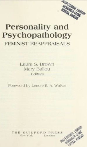 Cover of Personality and psychopathology