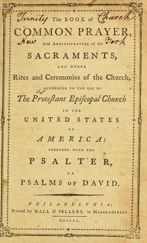Cover of Book of common prayer