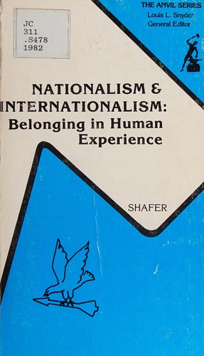 Cover of Nationalism and internationalism--belonging