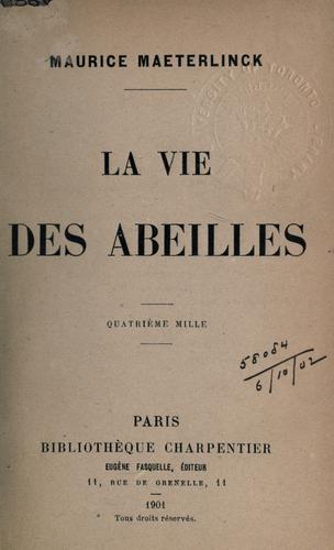 Cover of La vie des abeilles