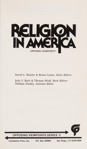 Cover of Religion in America