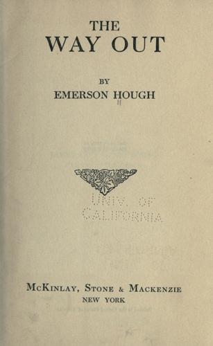 Cover of The way out