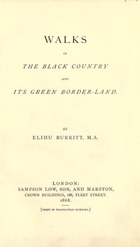 Cover of Walks in the Black Country and its green border-land