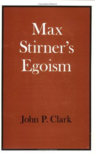 Cover of Max Stirner's egoism