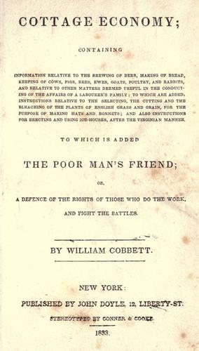 Cover of Cottage economy