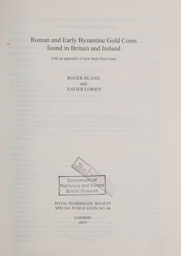 Cover of Roman and Early Byzantine Gold Coins Found in Britain and Ireland