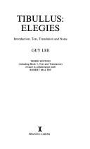 Cover of Tibullus Elegies