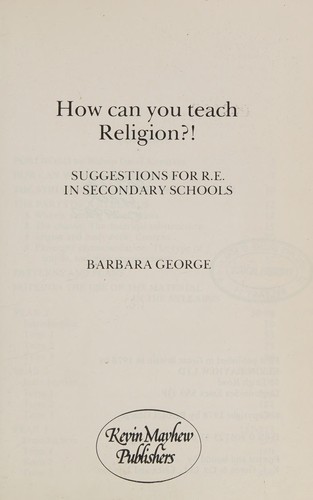 Cover of How can you teach religion?