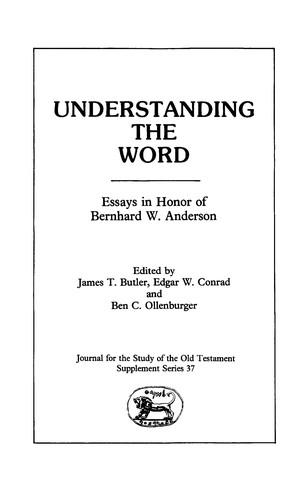 Cover of Understanding the Word