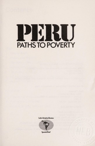 Cover of Peru, paths to poverty