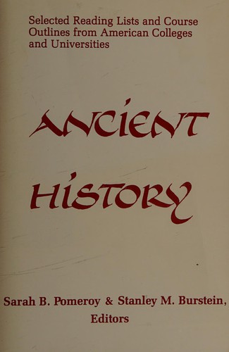 Cover of Ancient History