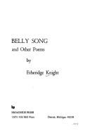 Cover of Belly song and other poems