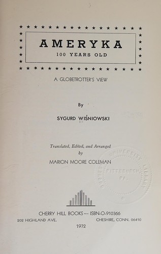 Cover of Ameryka, 100 years old