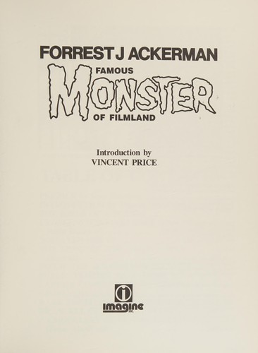 Cover of Forrest J. Ackerman, famous monster of filmland